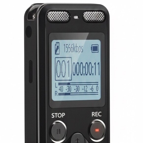 Aiworth 136GB Digital Voice Recorder Voice Activated w/ Playback Dual Mic 45H